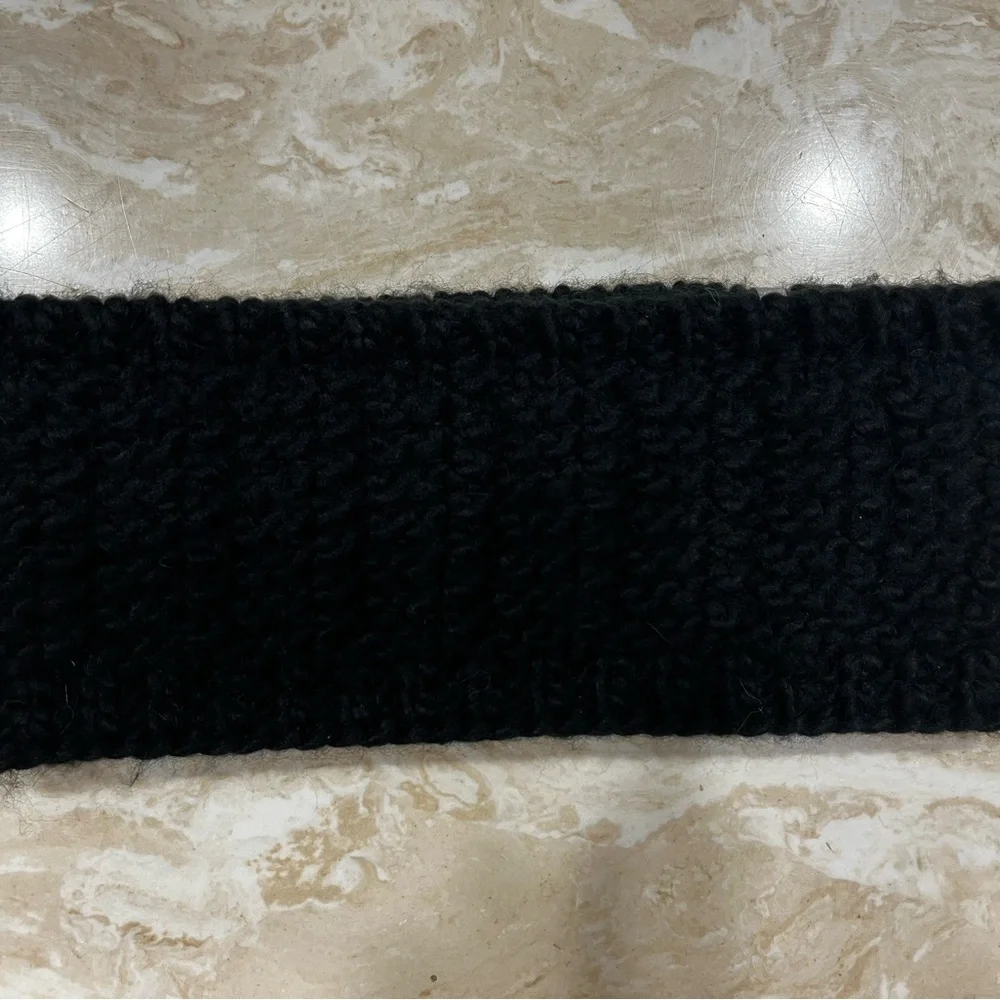 Shay Turtlefur Black Knit Headband
